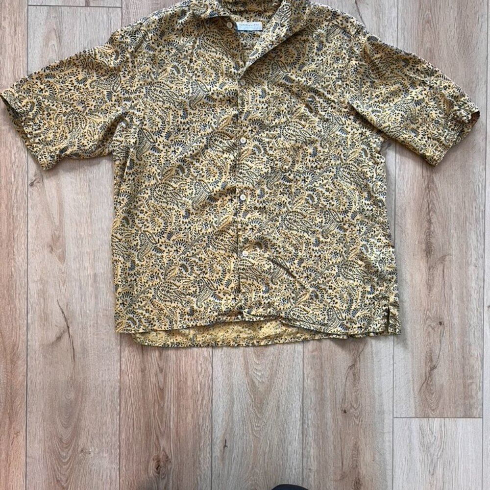 YELLOW TOMORROWLAND S/S LINEN SHIRT